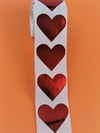 Hjerte klistermærker / stickeres Ø ca. 3,5 cm. Du får ca. 46 - 48 stk.